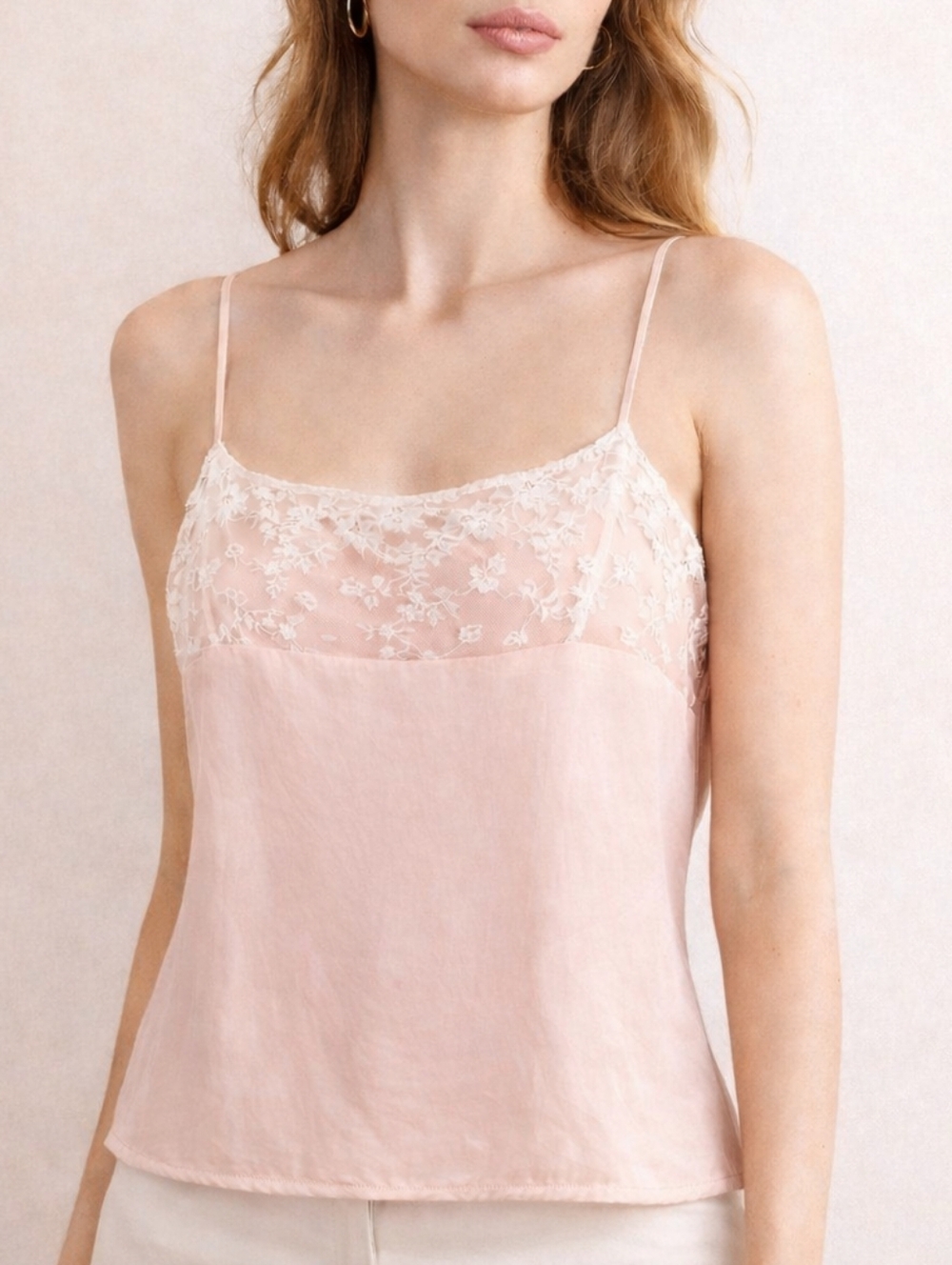Valentino Vintage Lace Camisole Lingerie Slip Top Pink Medium Balletcore Y2K
